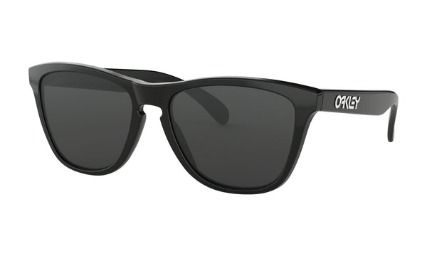 Oakley Mens Frogskins Polished Black Frame - Gray Lens - Non Polarized Sunglasses