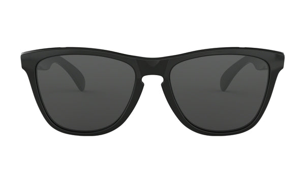 Oakley Mens Frogskins Polished Black Frame - Gray Lens - Non Polarized Sunglasses
