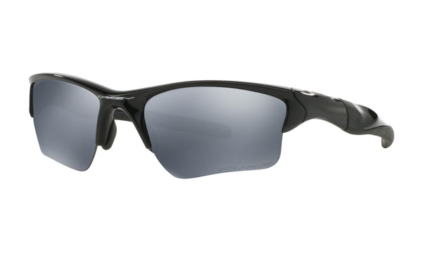 Oakley Mens Half Jacket 2.0 XL Polished Black Frame - Black Iridium Lens - Polarized Sunglasses