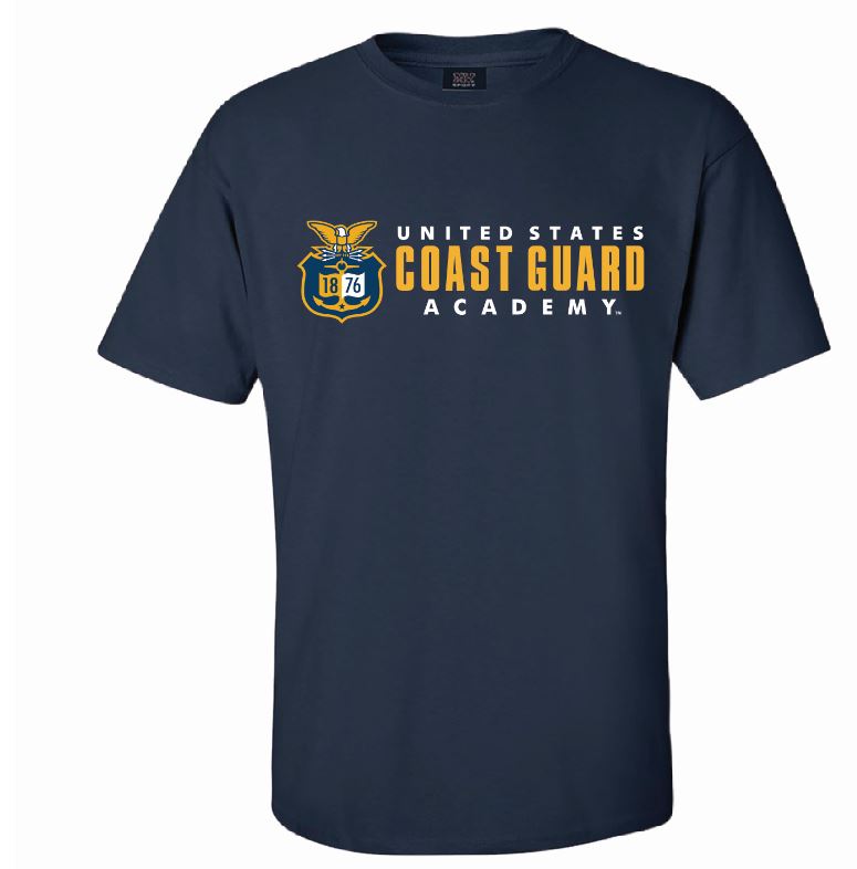 Coast Guard Academy Mens Signature Logo Short Sleeve T-Shirt