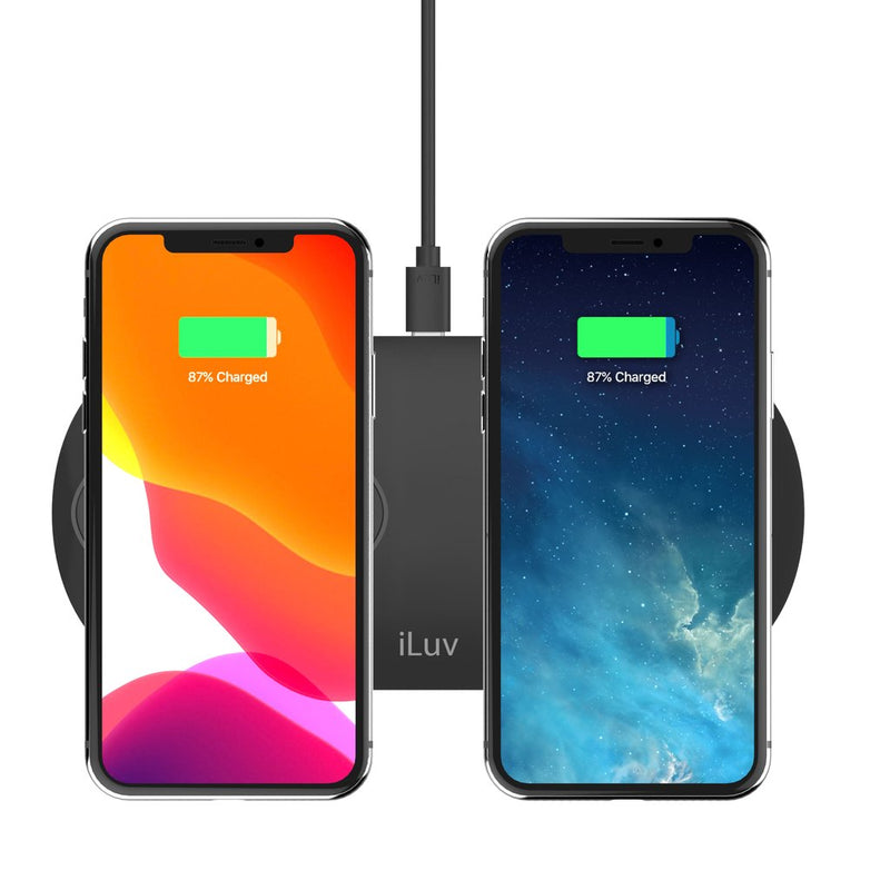 iLuv 2-in-1 Fast Wireless Charging Pad