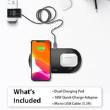 iLuv 2-in-1 Fast Wireless Charging Pad