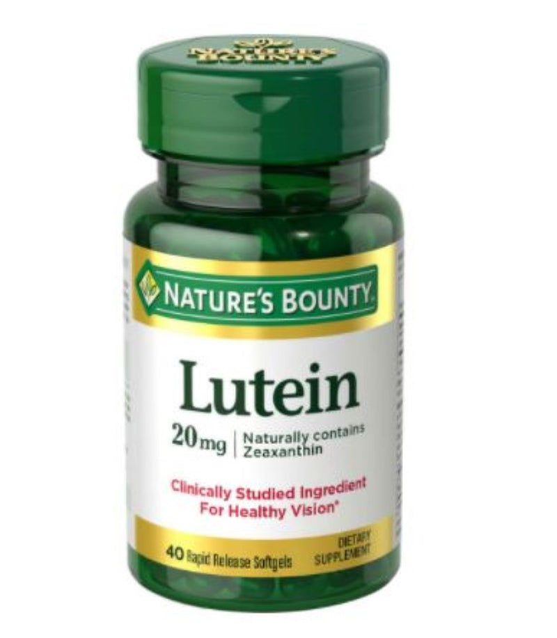 Nature's Bounty Lutein 20mg Softgels - 40 Count