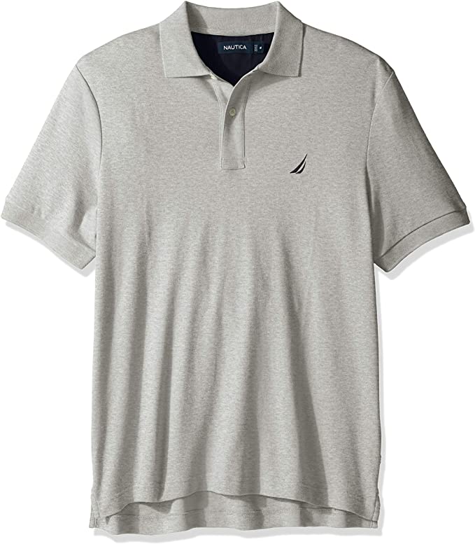 Nautica Mens Pique Classic Fit Performance Short Sleeve Polo Shirt