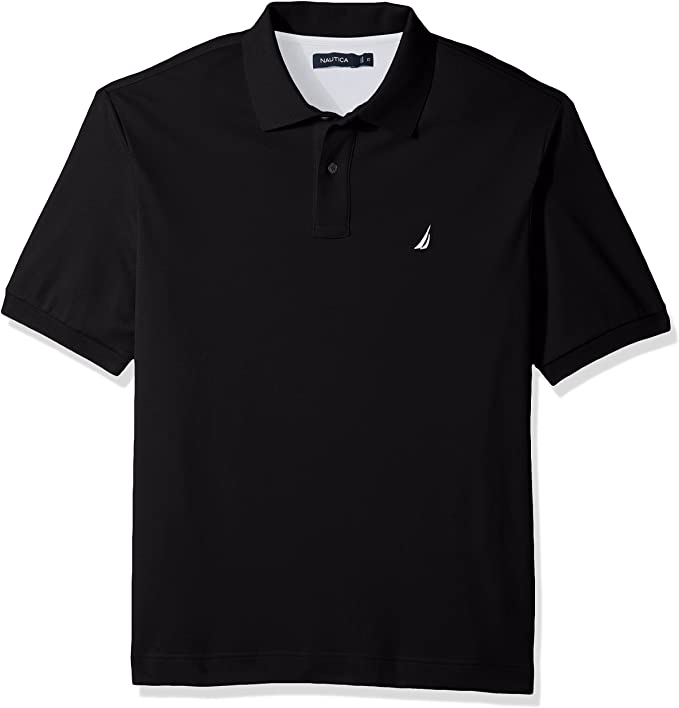 Nautica Mens Pique Classic Fit Performance Short Sleeve Polo Shirt