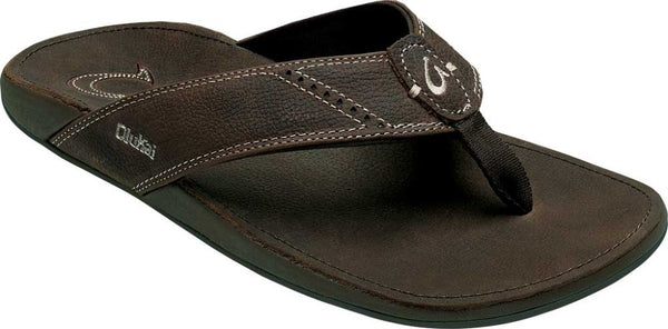 OluKai Mens Nui Leather Beach Sandal