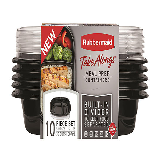 Rubbermaid Food Storage TakeAlongs Dividers Containers - 3.7 Cup - 10 Piece
