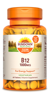 Sundown Naturals Vitamin B-12 Vitamins Supplement Tablets - 1000MCG - 60 Count