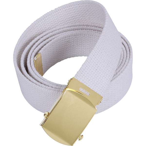 Vanguard White Belt with Brass Buckle and Tip