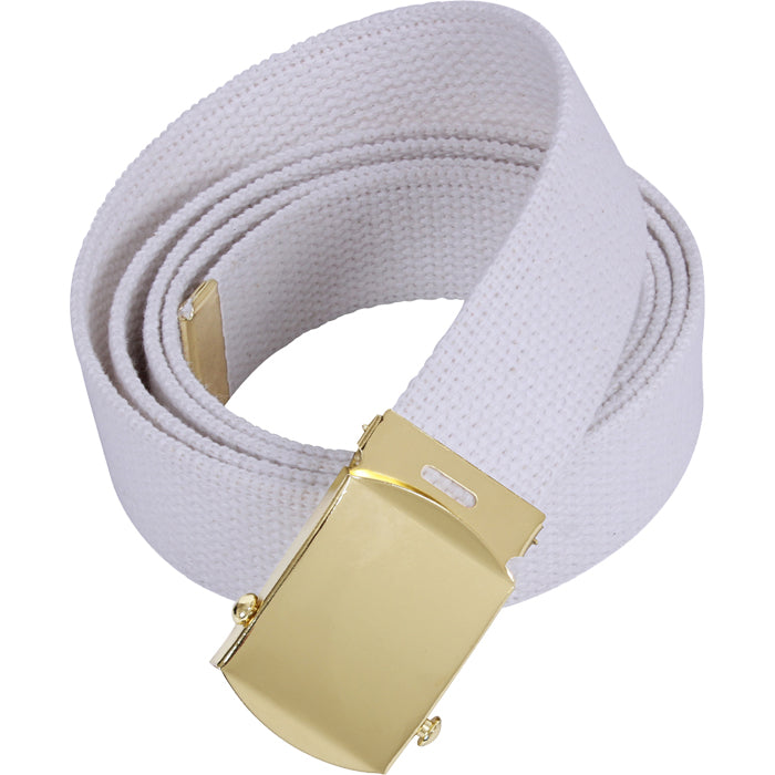 Vanguard White Belt with Brass Buckle and Tip