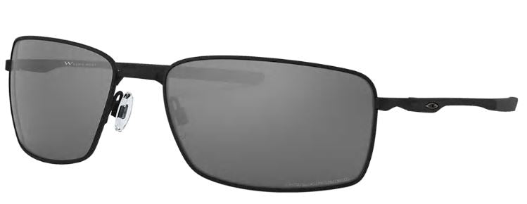 Oakley Mens Square Wire Matte Black Frame - Black Iridium Lens - Polarized Sunglasses