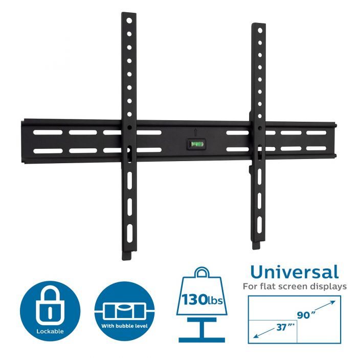 Philips Fixed TV Wall Mount, Up To 90" - Black