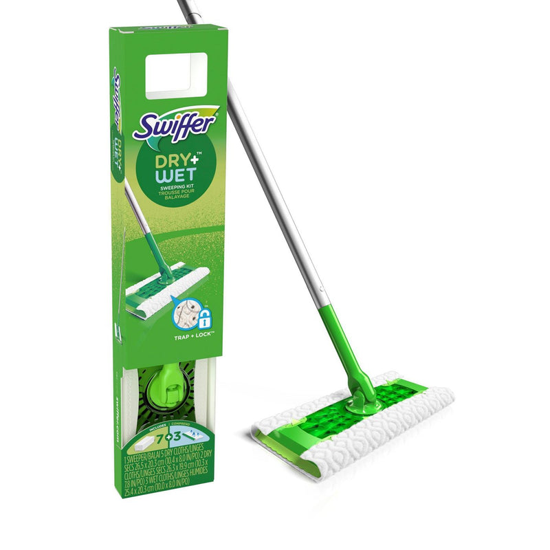 Swiffer Sweeper Dry + Wet All Purpose Floor Mopping and Cleaning Starter Kit