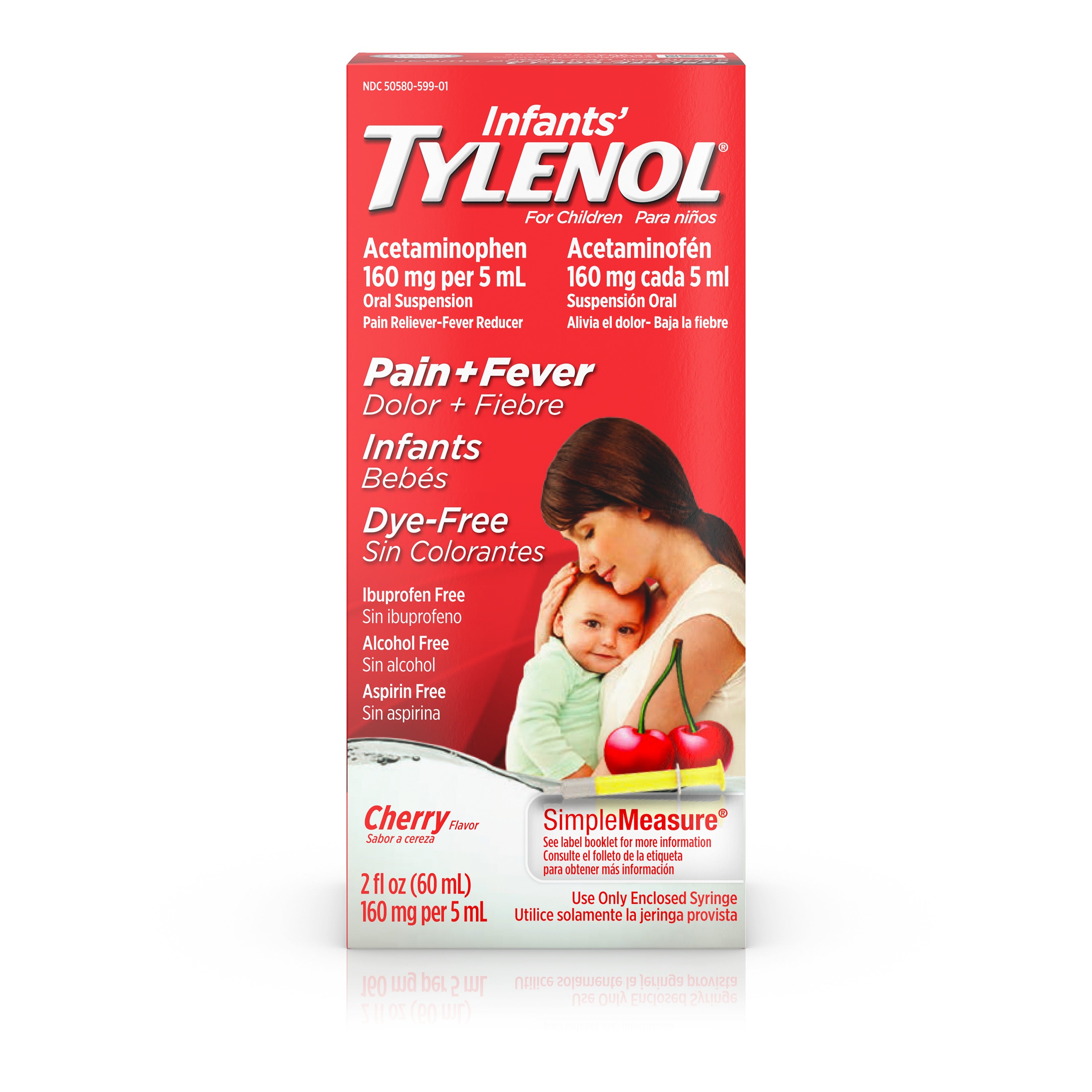 Infants' Tylenol Dye-Free Cherry Acetaminophen Medicine  - 2 oz.