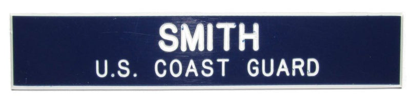 Vanguard CG Individual Name Plate Engraved White On Blue W/CB
