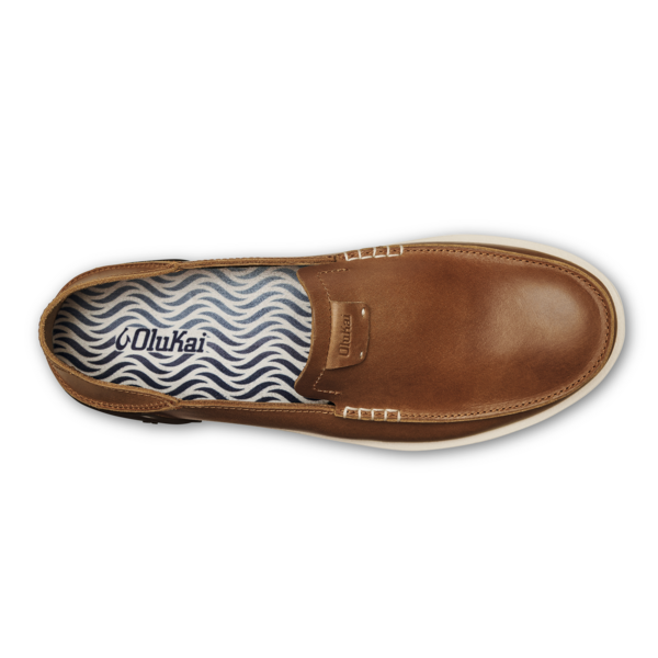 OluKai Mens Kākaha Leather Slip-On Shoe