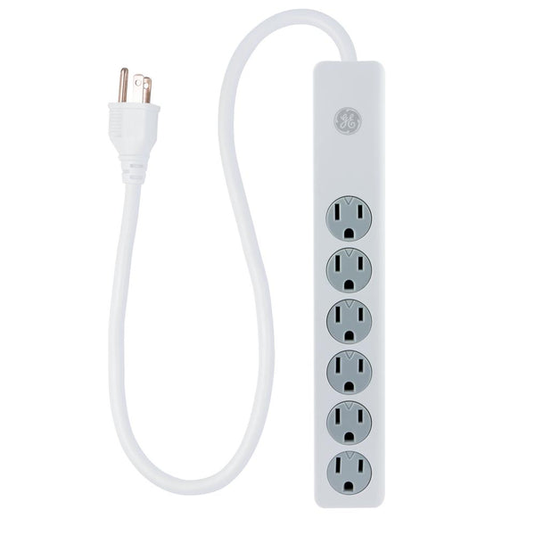 GE 6-Outlet Surge Protector with 2 ft. Cord