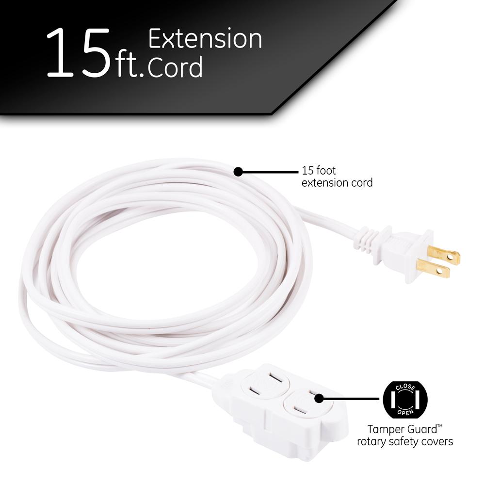 GE 15 Feet Indoor Extension Cord