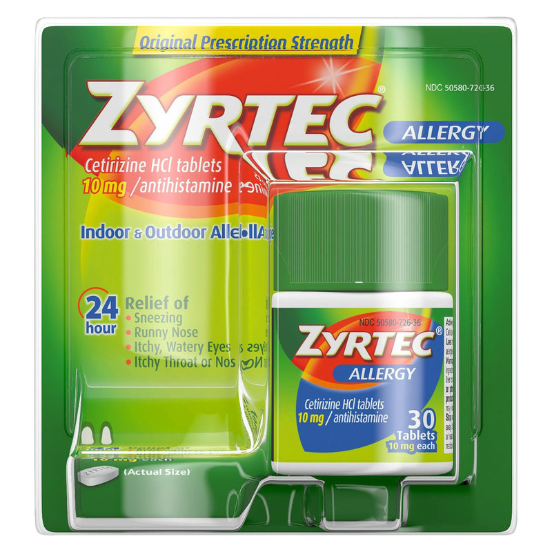 Zyrtec 24 Hour Allergy Relief Tablets - 30 Count